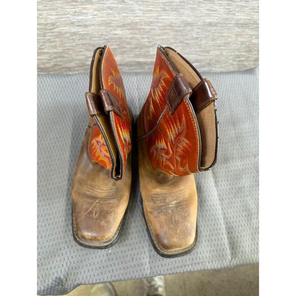 Ariat Boots Mens Size 5.5 Brown Leather Western Square Toe Work Cowboy main image 4